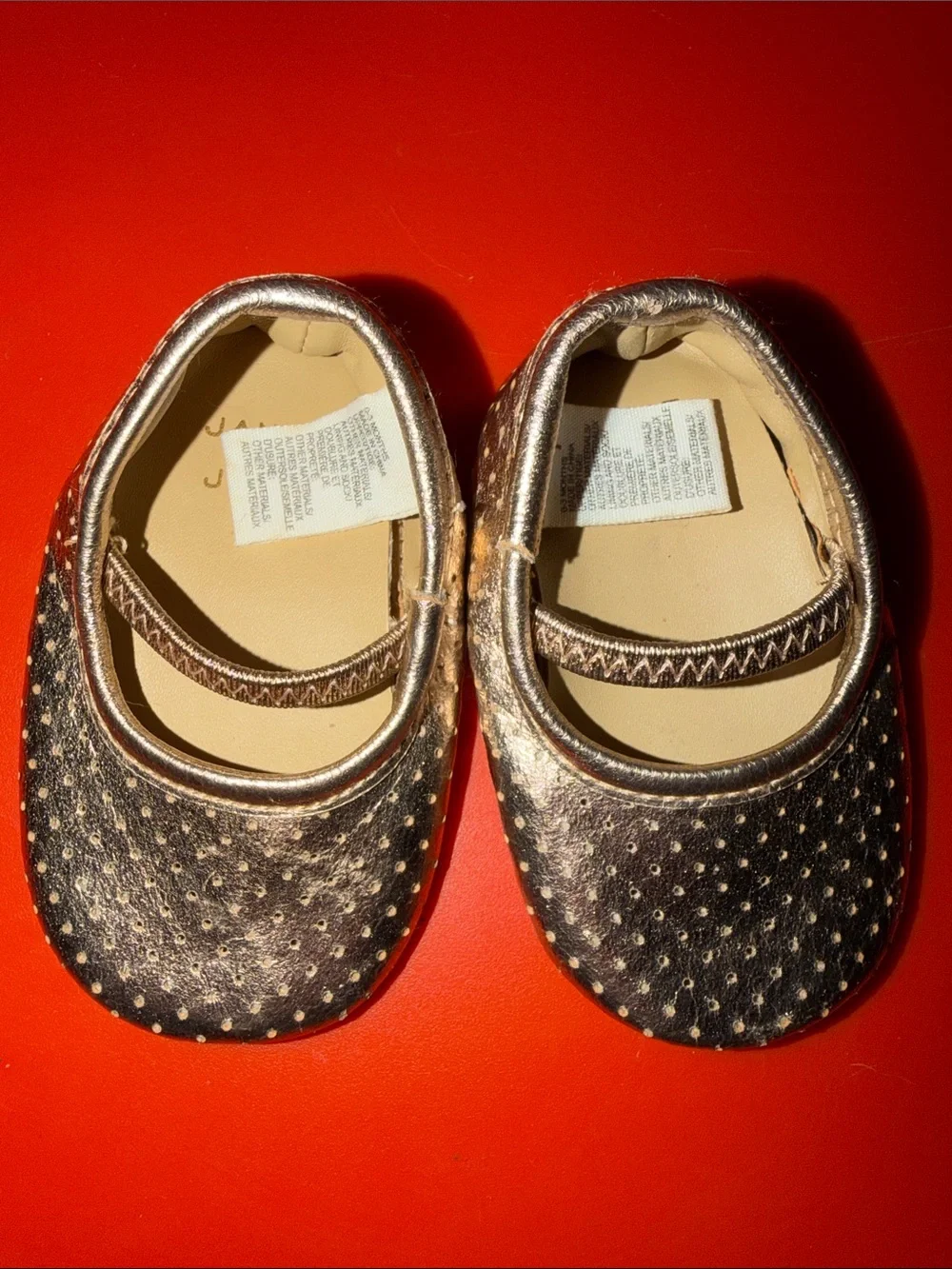 Girls Metallic Black Gold Dot Mary Jane Kids Shoes